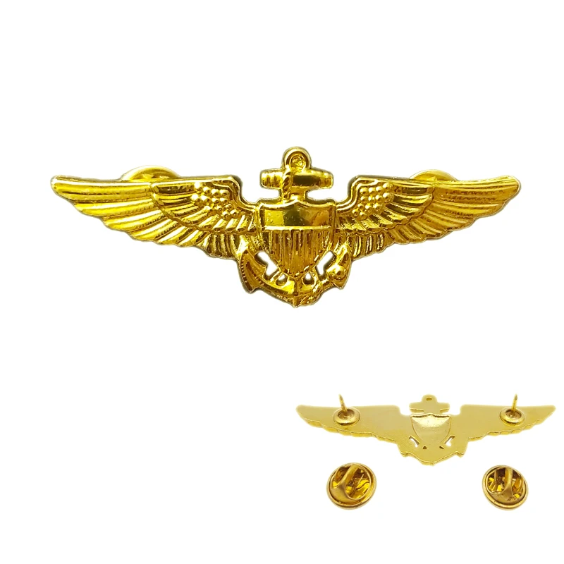 YL US-Aviation Navigation Pilot Badge, Unisex Brooch Pin, Zinc Alloy, Exquisite Jewelry, Classic Fashion, Creative