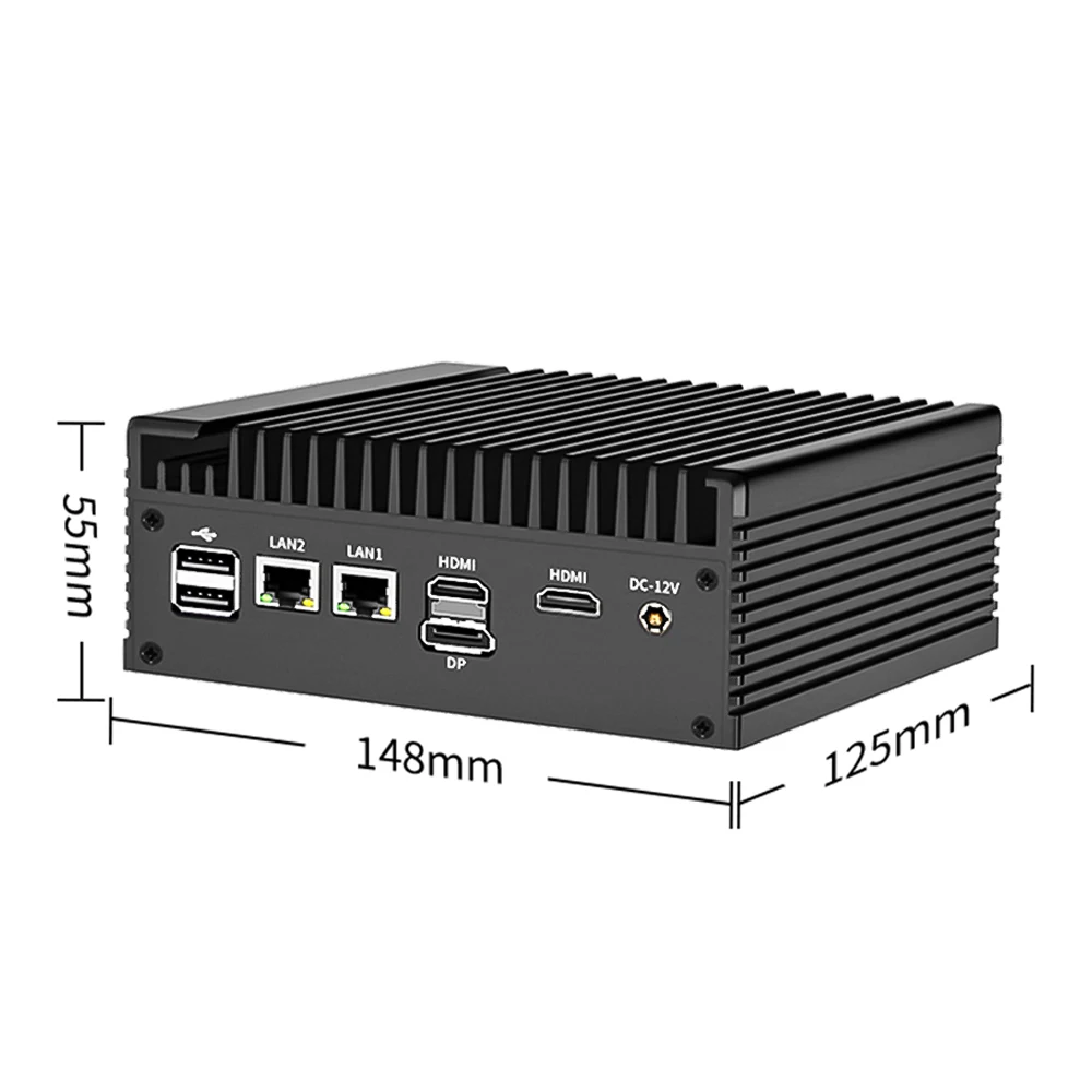 Topton Mini PC Fanless Intel N100 2xi226-V 2.5G 2*COM NVMe 2*HD 1