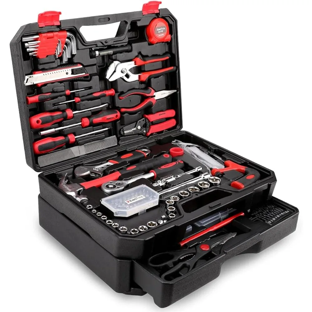 

KingTool 325 Piece Home Repair Tool Kit, General Home/Auto Repair Tool Set, Toolbox Storage Case with Drawer, General Household