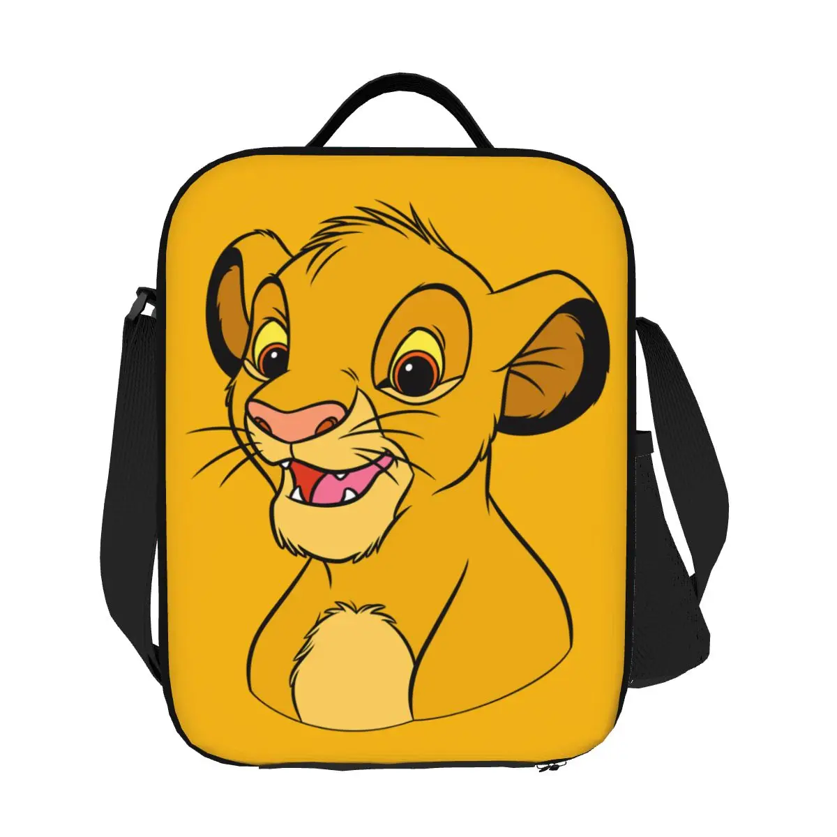 

Custom The King Lion Portable Lunch Boxes for Women Waterproof Animation Simba Cooler Thermal Food Insulated Lunch Bag Children