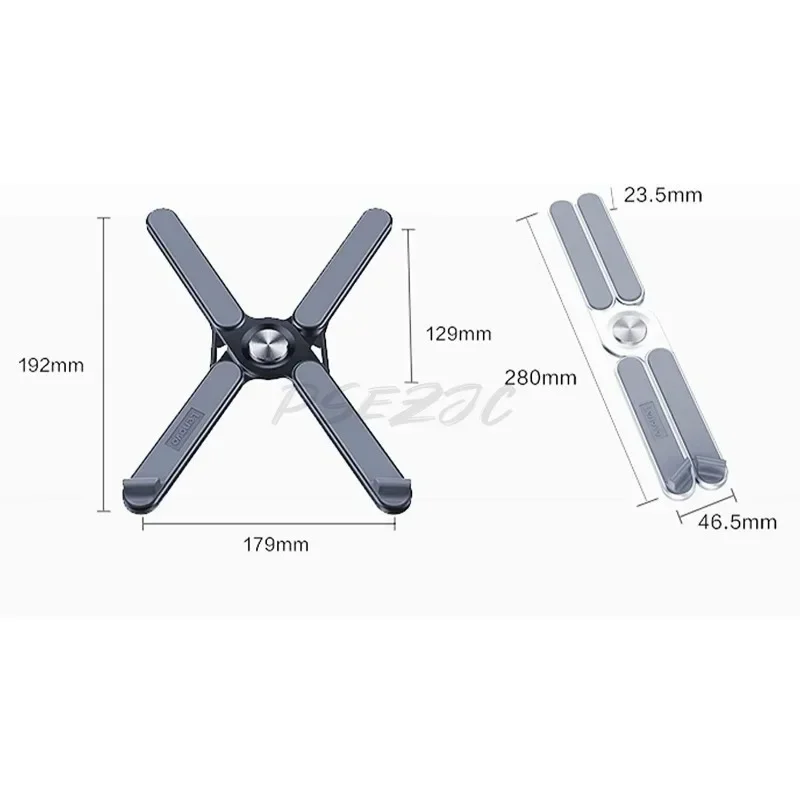 Portable Laptop Foldable Stand Aluminum Alloy Base Desktop Height Increases Laptop Cooling Stand