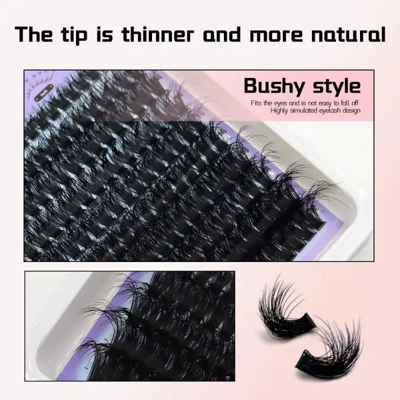 Lash Clusters Long Lash Spikes Volume Individual Lashes  No Smudge Cluster Lashes Professional Lash Kit - view 4