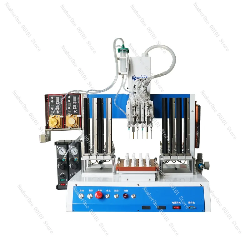 Double-Head Glue Dispensing Magnet Mounting Machine Bluetooth Earphone Charging Box Automatic Glue Dispensing Automatic Magnet M