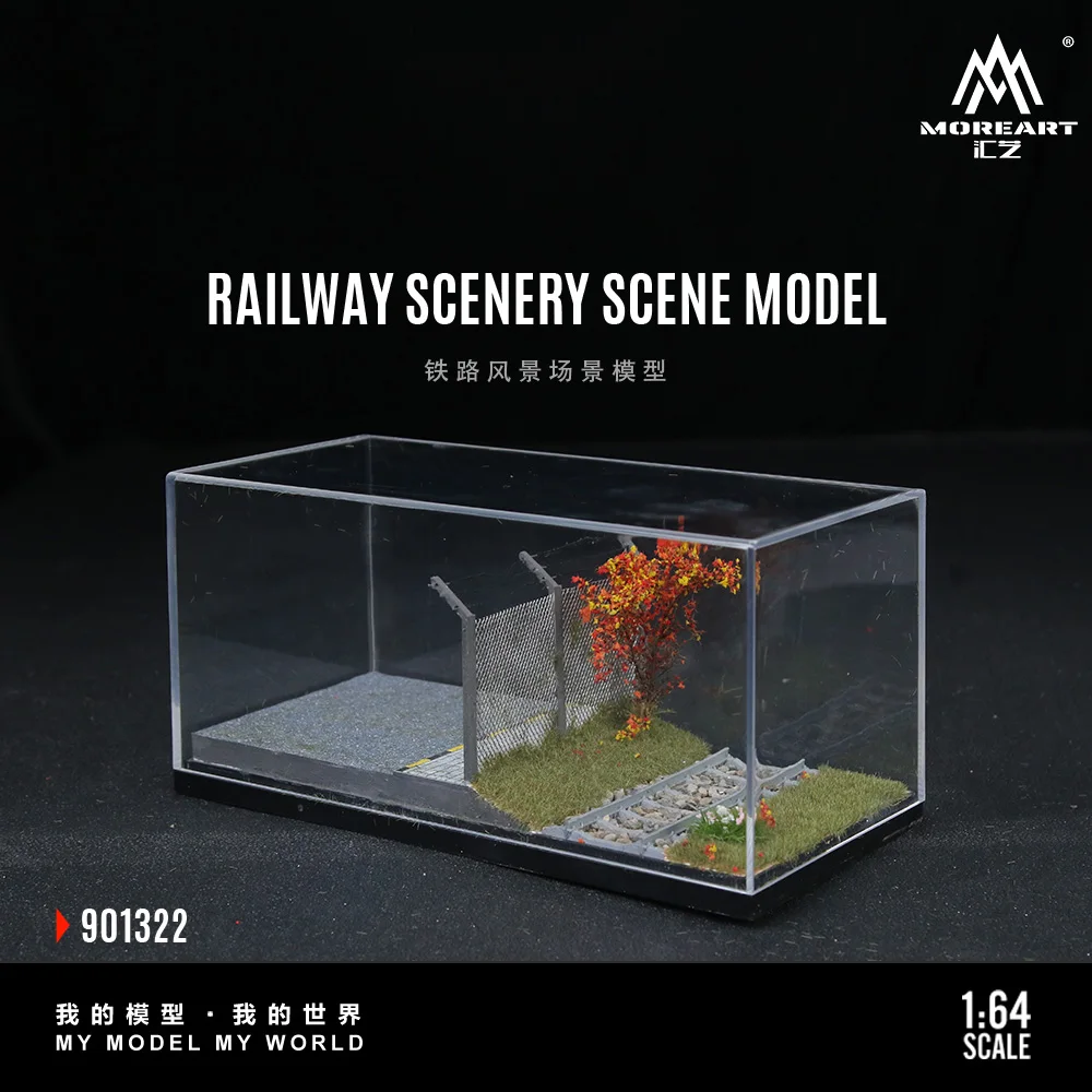 

Больше искусств 1:64 Железнодорожный пейзаж Парковка Диорама для дисплея, коллекции и подарка