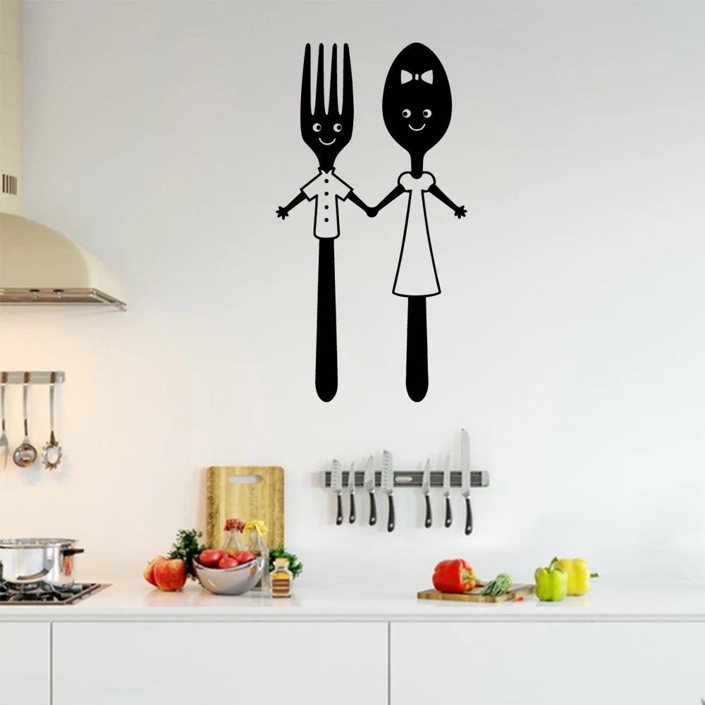 1pc Kitchen Wall Sticker Self-adhesive Art Wallpaper Dining room Decoration Waterproof Decal for restaurant Wall Decor