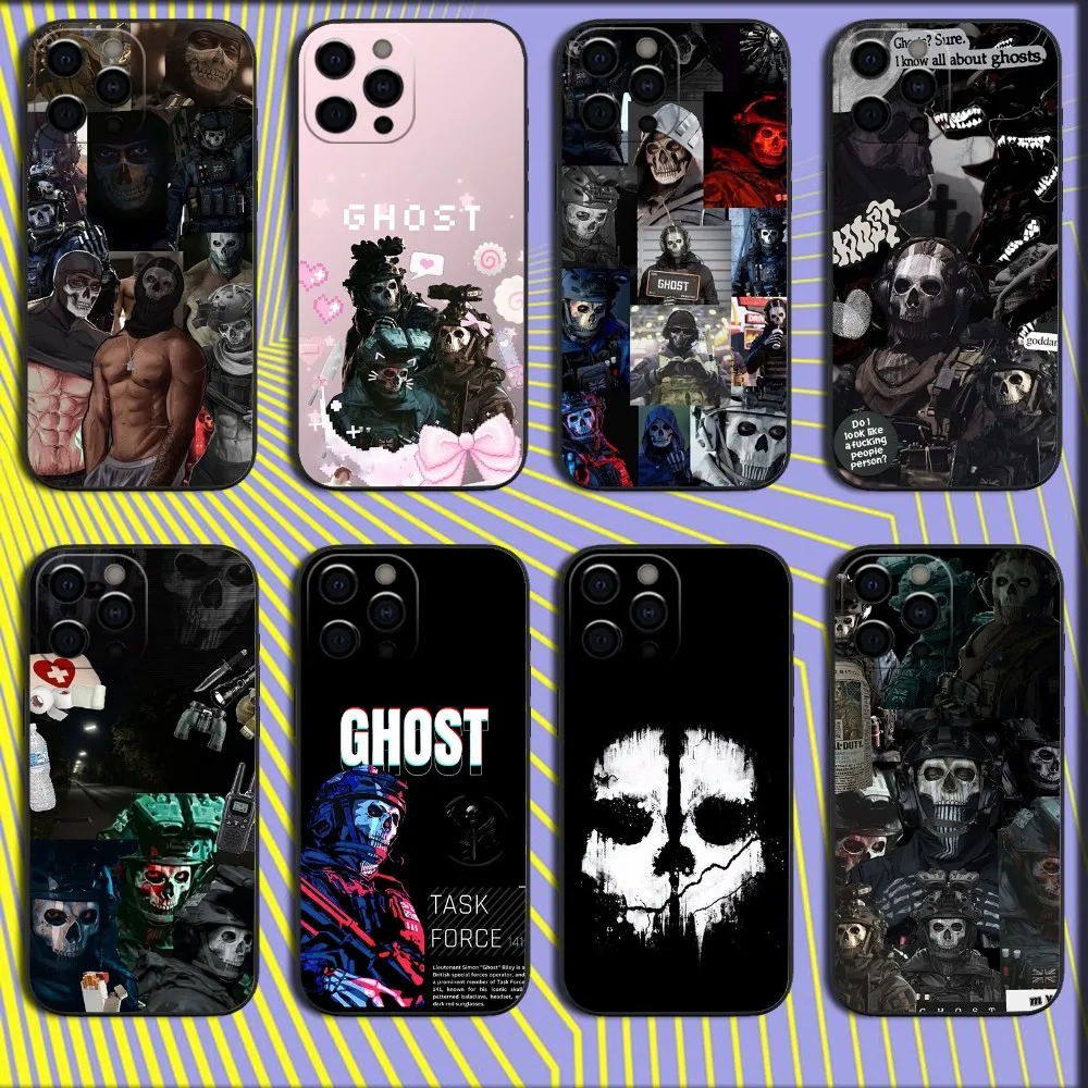 COD Call Of Duty G-Ghost Phone Case For iPhone 16,15,14,13,12,11,Pro,X,XS,Max,XR,Plus,Mini Soft Black Cover