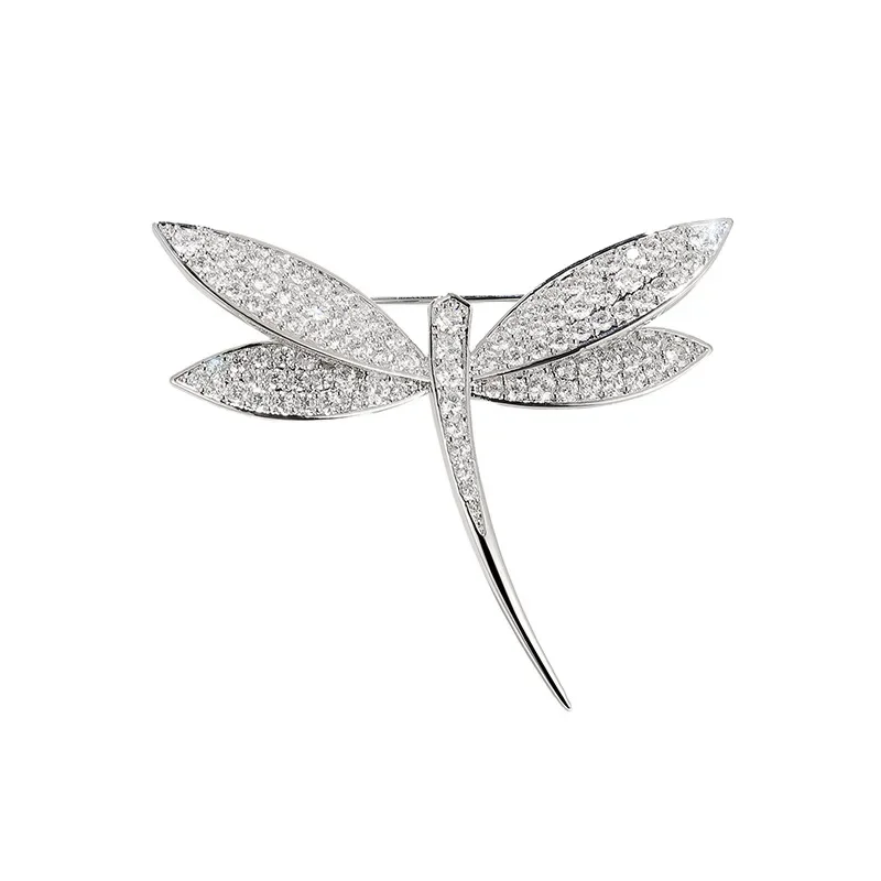 المرأة العصرية الرائعة الصدار معطف أنيق سترة الزركون اليعسوب بروش شارات #6