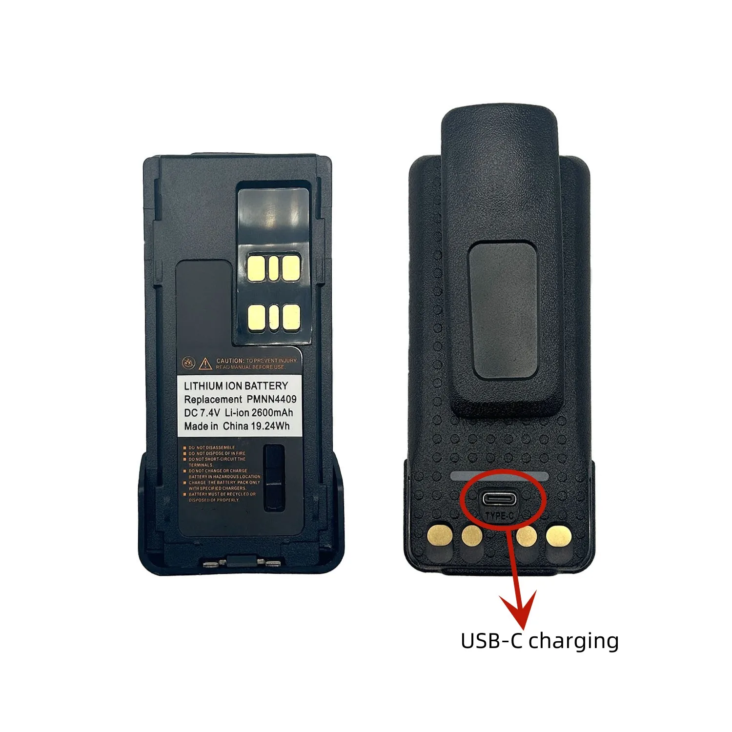 Walkie Talkie PMNN4409 USB 2600mAh Li-ion Battery For XPR3300 XPR3500 XPR3300e Two Way Radio