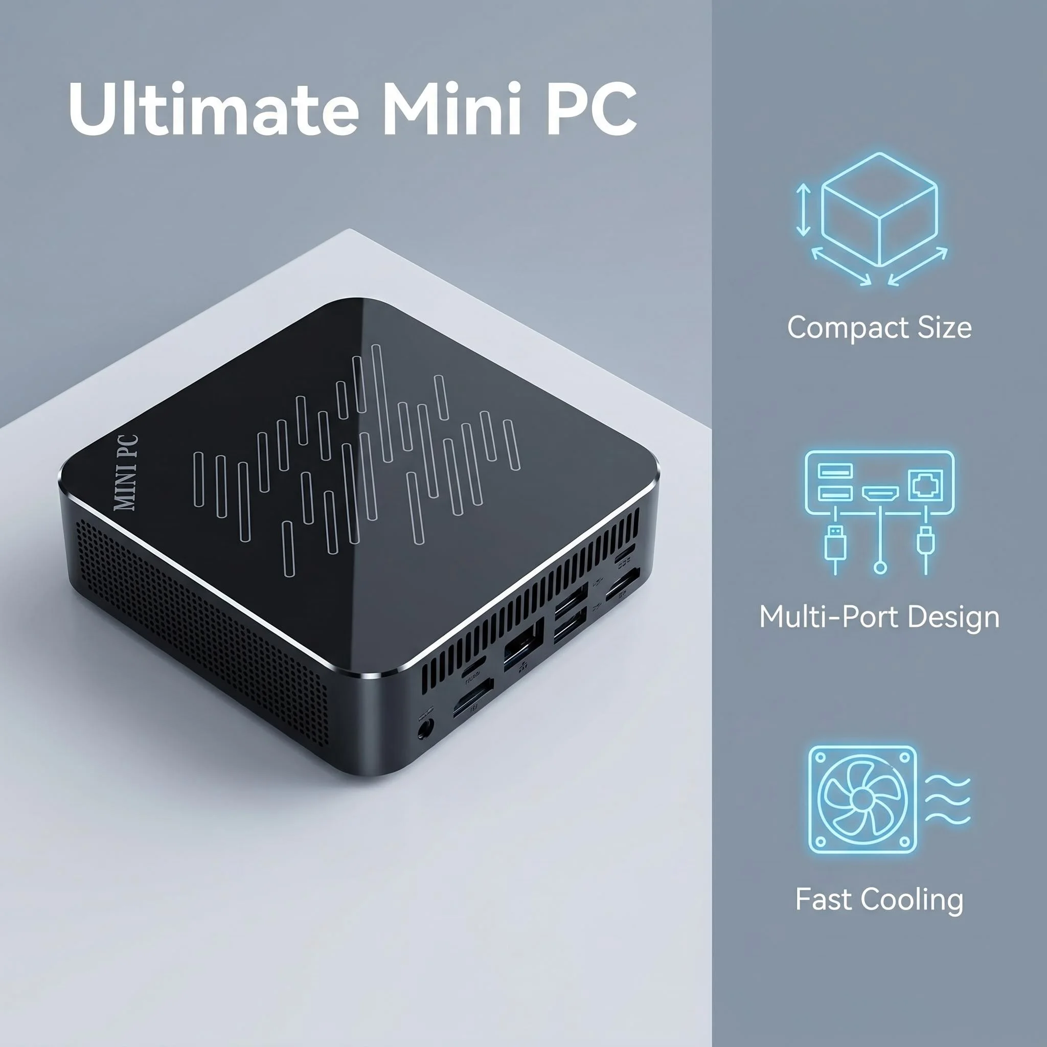Mini PC Intel Core N150 Gamer Portable Computer  16GB RAM 2TB SSD FHD Bluetooth WiFi6 Gaming Office 4K HDMI