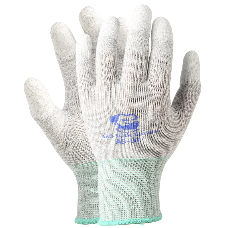 MECHANIC AS02 Anti-statische Carbon Faser Handschuhe PU Beschichtung Schicht Handy Elektronische Teile Reparatur Schutz Handschuhe