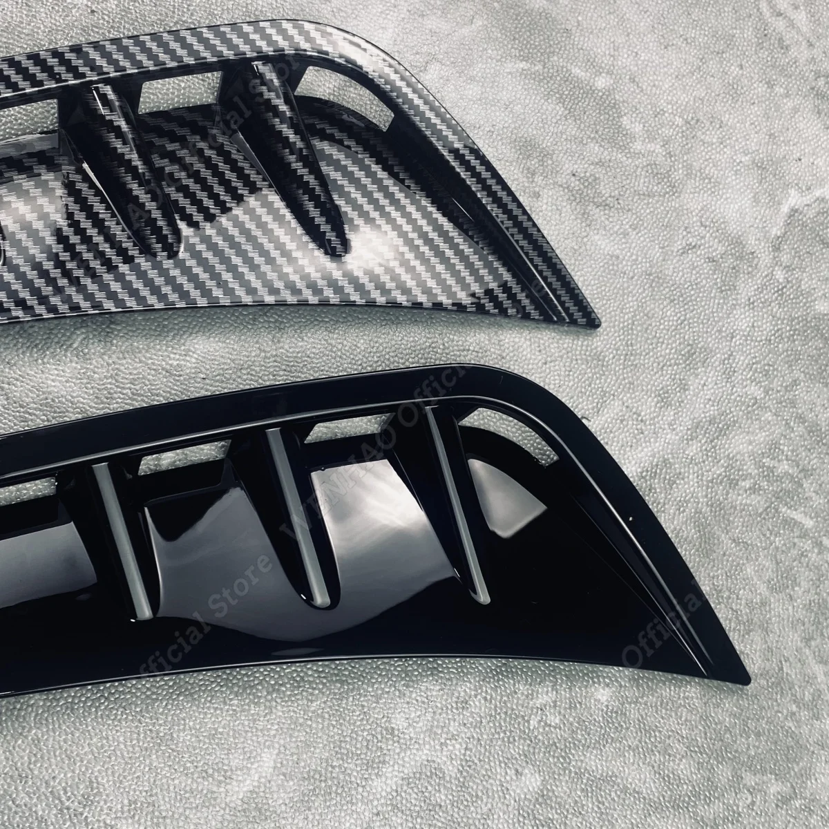 Front Bumper Wind Knife Blade For Mercedes GLC Class C253 X253  GLC260 GLC300 2020 2021 2022 Carbon Fiber Look Bumper Spoiler