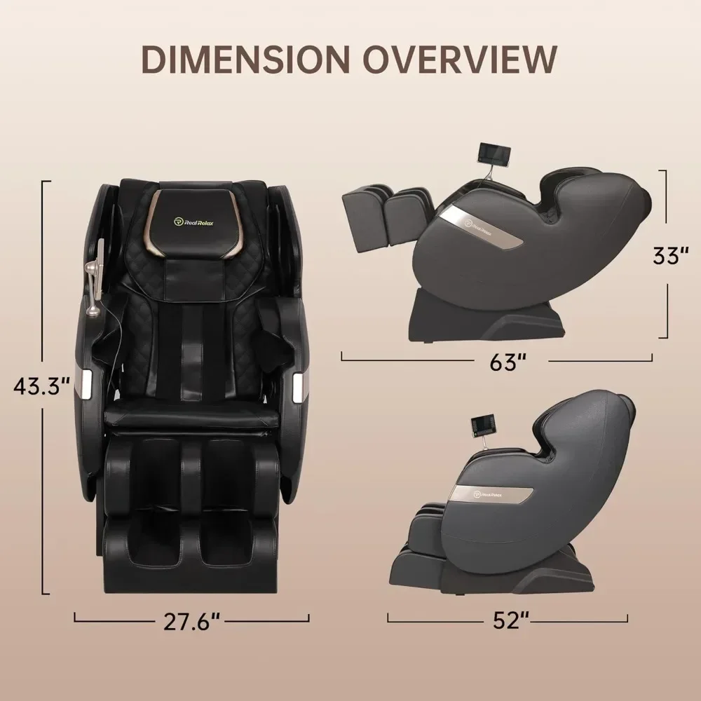 Massage Chair, Full Body Airbag, Dual core S Track,with App Control and Heat Function, Fit Office and Home