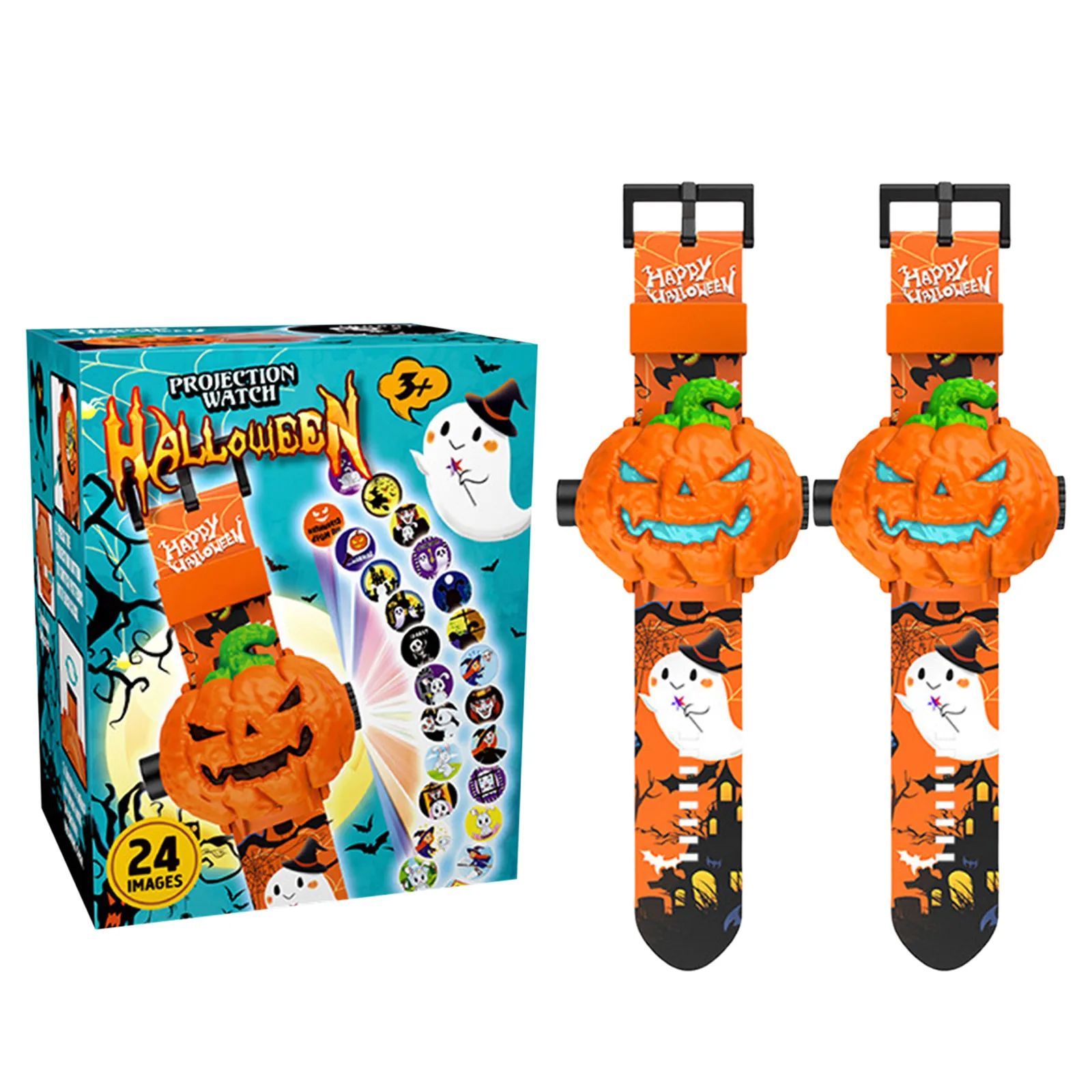 لعب حصيرة اللعب للأطفال هالوين اليقطين الإسقاط مشاهدة التعليم المبكر والذكاء لعبة مضيئة لعبة ساعة الأطفال #5