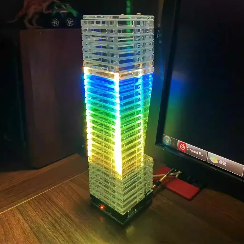 Colorful RGB Ambient Light Creativity In Vehicle Sound Pick Up Light Multimodal Music LED Mood Lamp Decoration Items Home Lamps