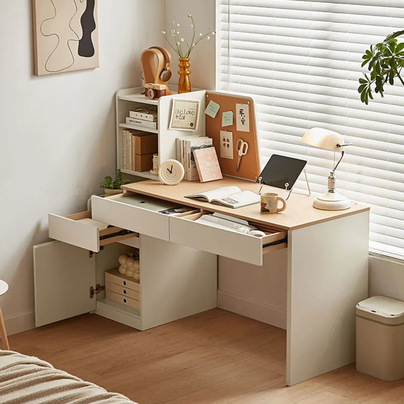 Drawers Bedroom Office Desk Storage Setup Small Shelf Vanity Computer Desks Student Writing Mesa De Escritorio Modern Furniture