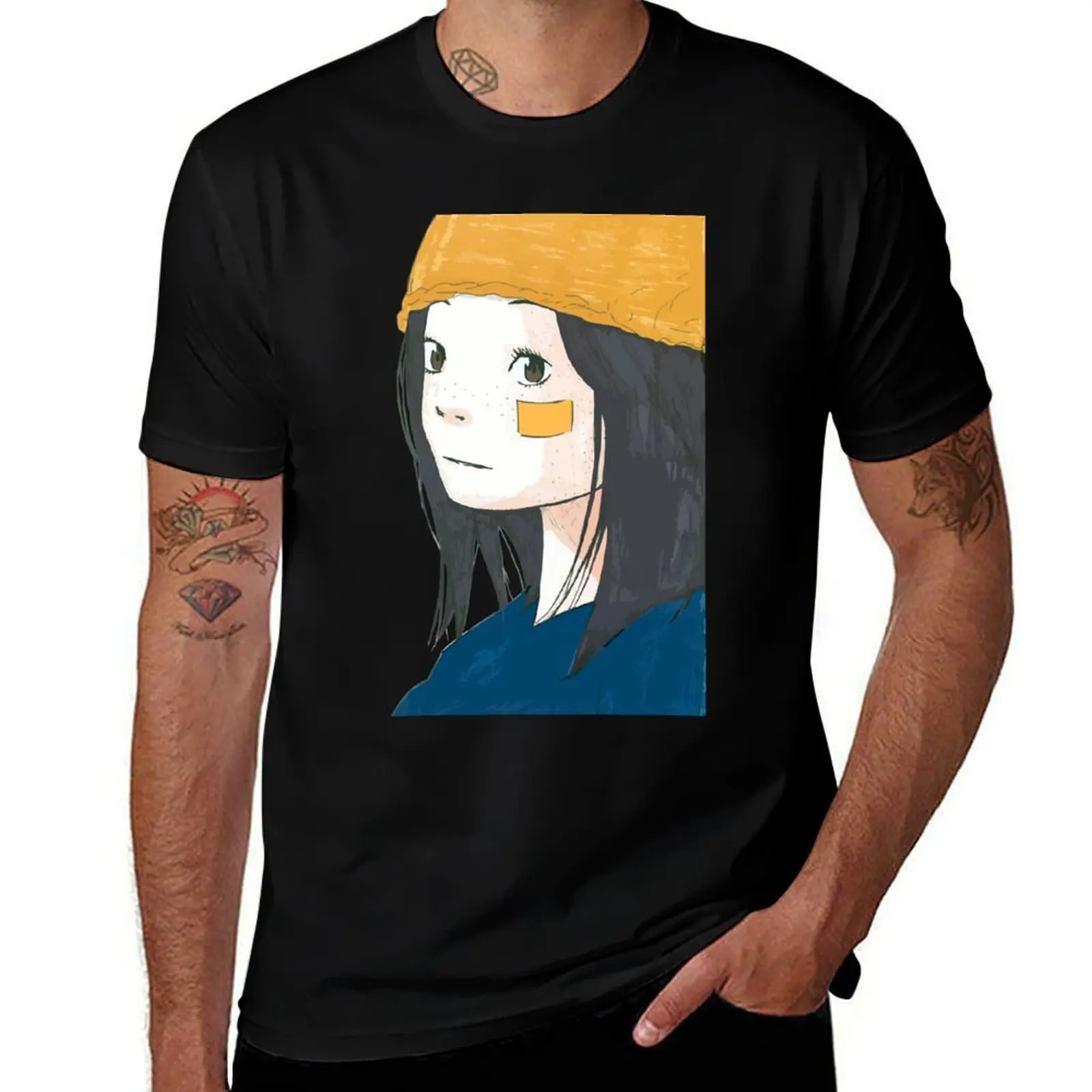 Camiseta solanin fanart con estampado de moda, informal, de manga corta