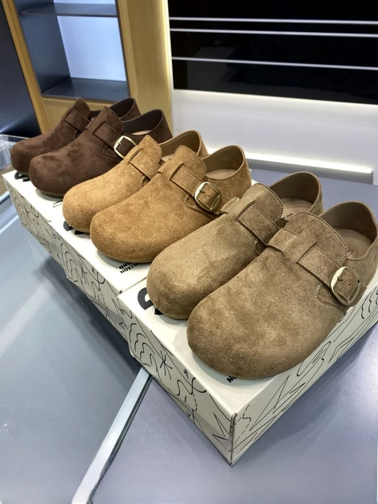 

Casual Soft Bottom Slip-On Loafers Men's Anti-Slip Birkenshoes Trendy Spring Outdoor Leisure Shoes round Toe Color