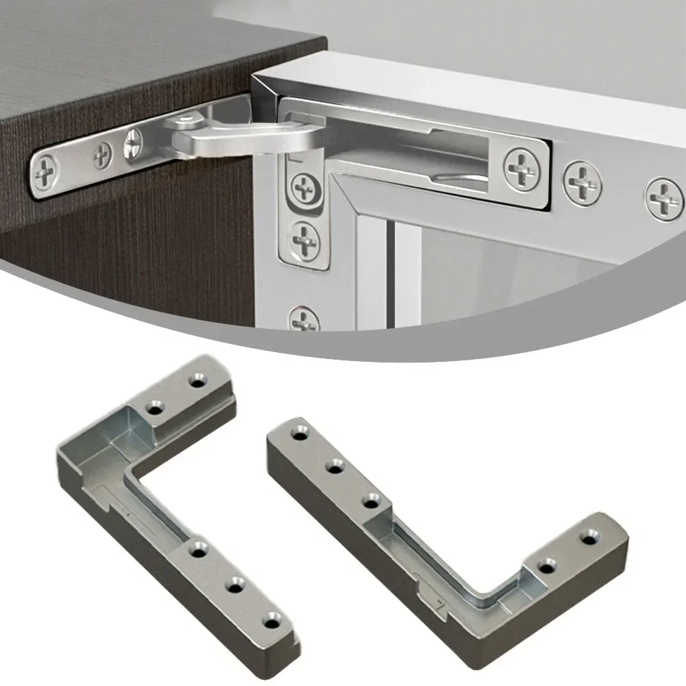 Door Hinges Furniture Door Upper And Lower Shaft Hydraulic Buffer Aluminum Frame Wardrobe Cabinet Invisible Rotary Axis Hinges