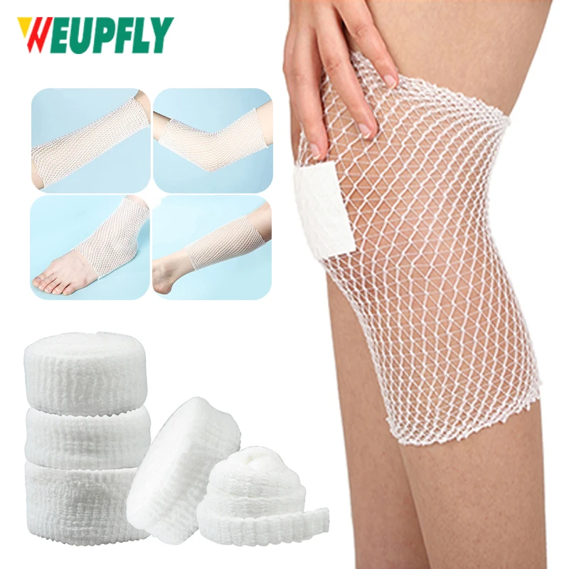 1 Roll Fix Net Tubular Bandage Elastic Net Dressing Breathable Tubular Gauze Stretch Bandage First-aid Dressing Wrap Retainer