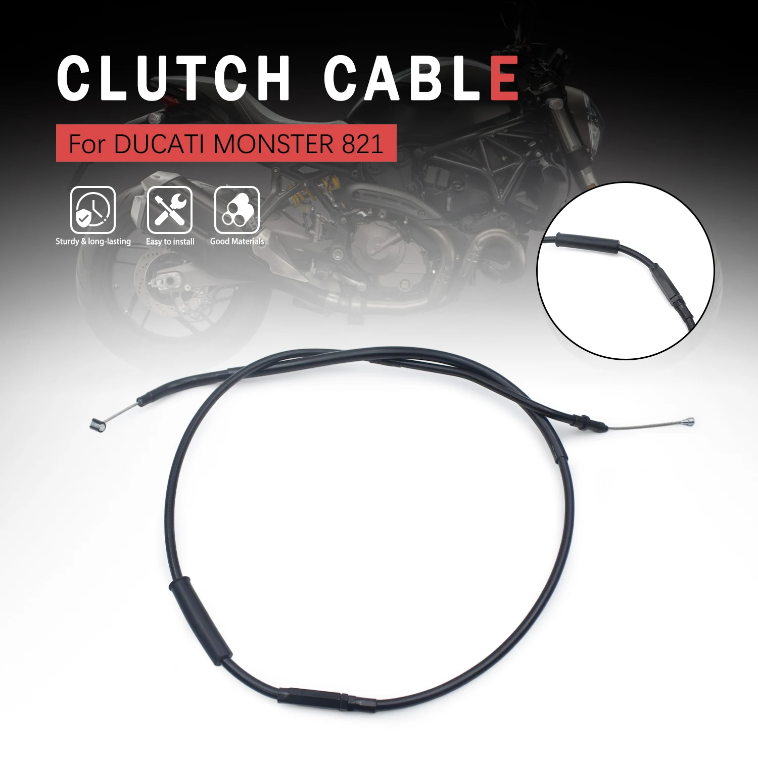 Motorcycle Parts Clutch Cable Wire Line For DUCATI MONSTER 821 2018 2019 2020 2021 73210711C