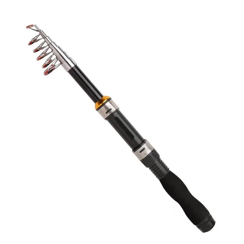 1.0-2.3M Ultra Short Small Sea Fishing Rod with Fishing Wheel Telescopic Ultra Short Cross Sectional Fiberglass Rod Set view 4