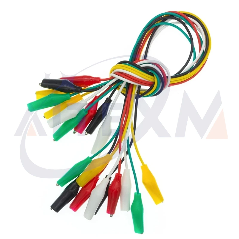Alligator Clips Crocodile Clips Electrical DIY Test Leads Alligator Double-ended Roach Clip Test Jumper Wire 46CM YANXD