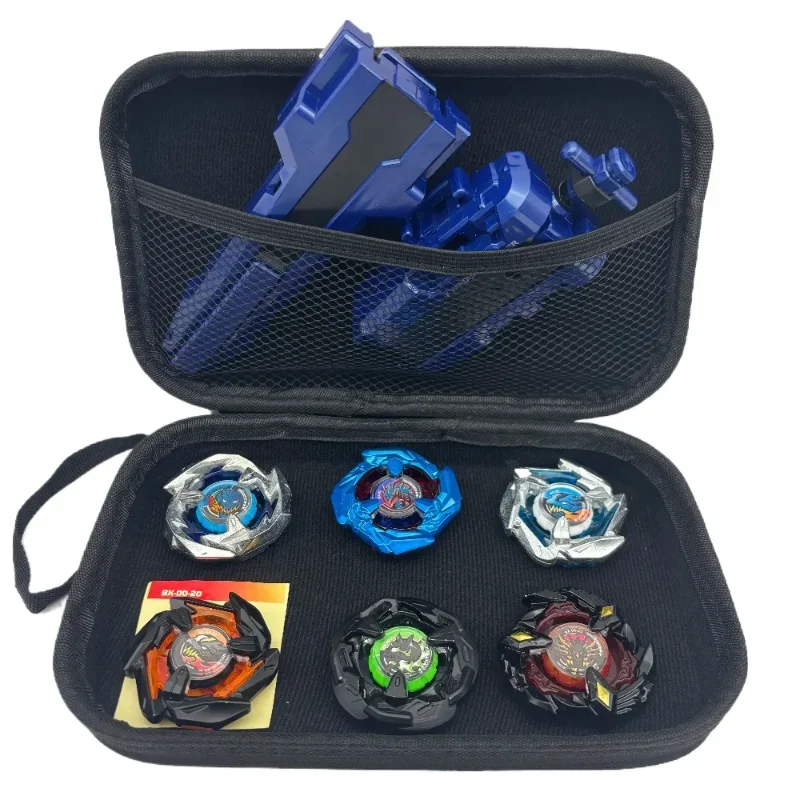 Generation Alloy Gyro New X Battle Player Set – 6 Alloy Tops  Set with Launchers Storage Bag Skills Games, Birthday Gifts
