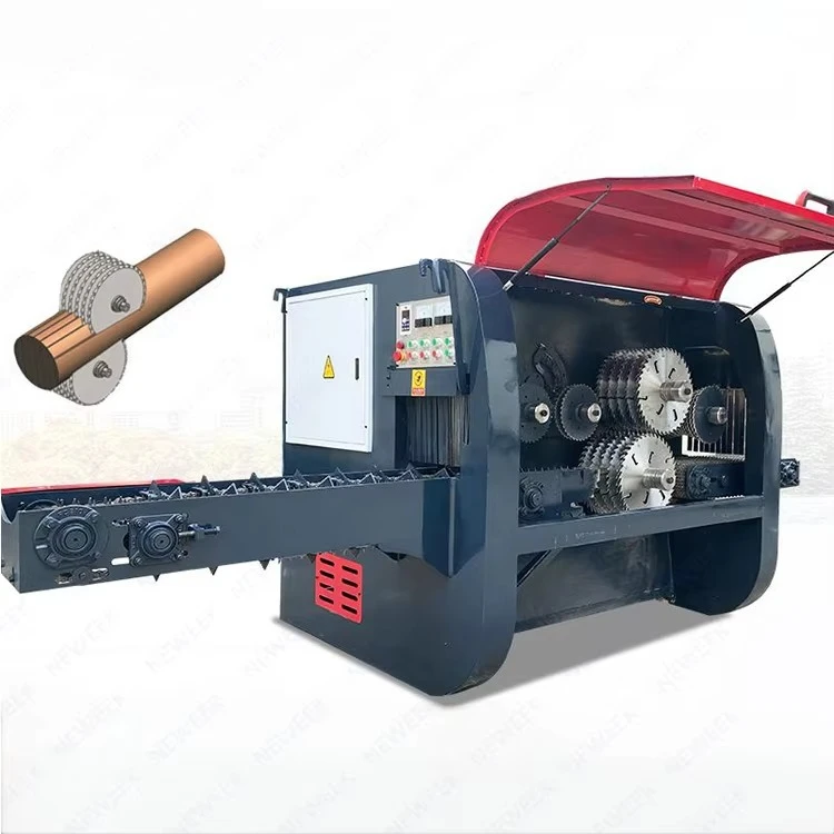 NEWEEK Heavy  Dia 50 cm Timber Beam Round Wood Cutting Multi Blade Circular Saw Log Multiple Rip Saw Machine