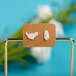 Small And Cute Porcelain Multicolor Earrings Anti-allergic #LY507 oorbellen fashion jewelry jewelry for women