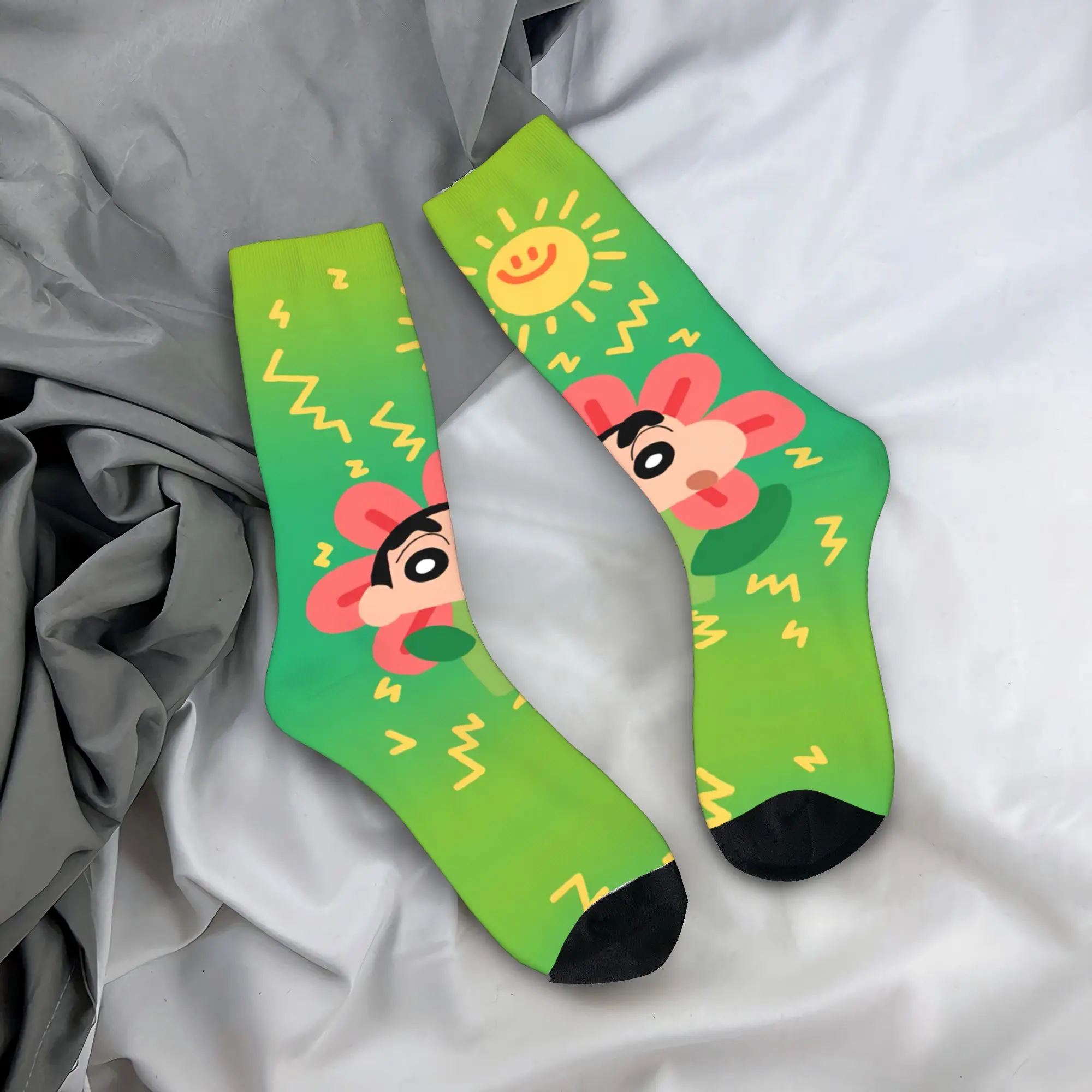 Calcetines Personalizados con Diseño de Shin Chan, Calcetines Deportivos de Fútbol con Estampado 3D para Hombre y Mujer