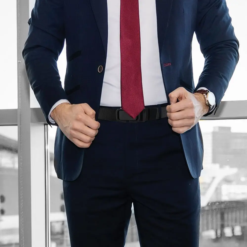 남성용 캔버스 스트랩 자동 버클 허리띠, 나일론 편조 벨트, 심플한 와일드 스타일, 럭셔리 브랜드