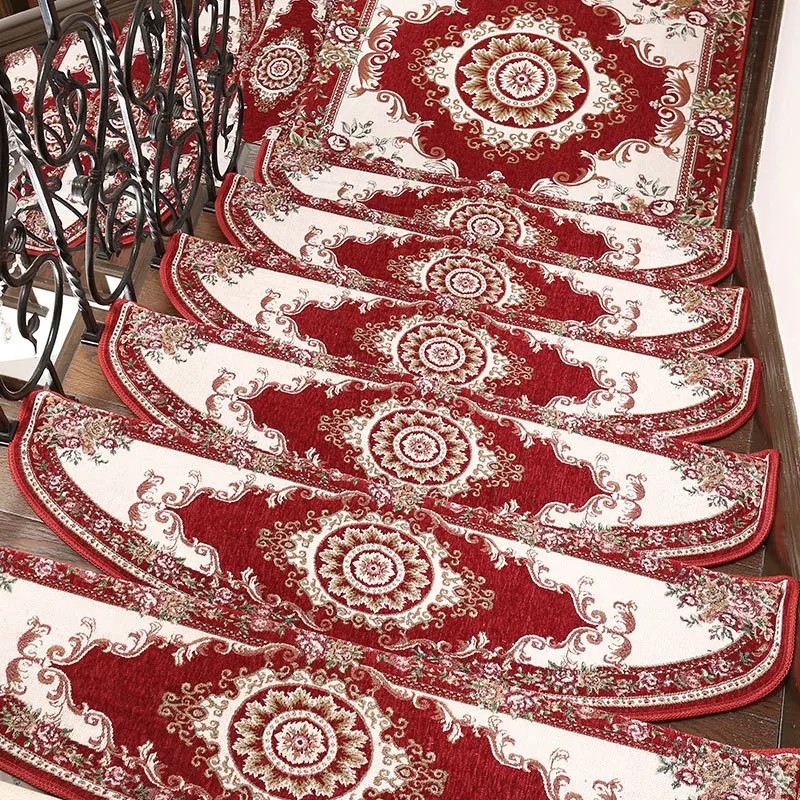 13 Piece Set of Non-slip Stair Treads Stair Carpet Carpet Stair Step Carpet 24X74cm Suitable for 25cm Width Stairs