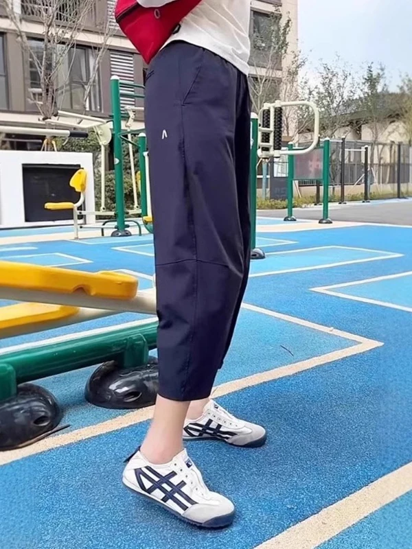 

Женские спортивные брюки для похудения больших размеров Qui Dry Thin Harlan Nine Point Брюки с высокой талией ape Sanlass ape Pear ape