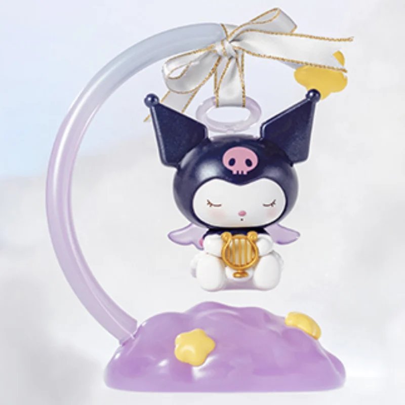 Figuras de acción de dibujos animados de la serie de ángeles, Sanrios, Pompompurin, Kuromi, Little Twin Star, Lala & Kiki, My Melody, Pochacco, Cinnamoroll