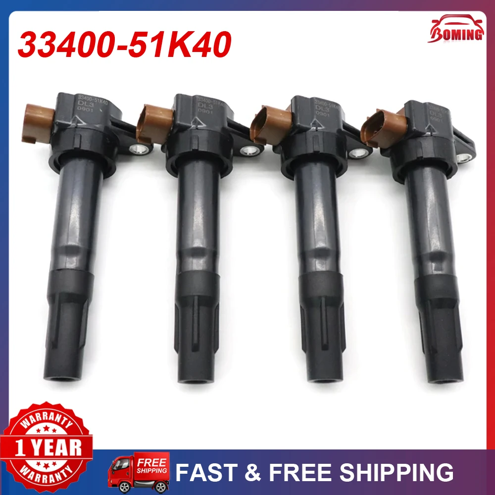 33400-51K40 Car New Ignition Coil For SUZUKI GRAND VITARA KIZASHI SX4 2009-2013 UF-634 33400-51K20 3340051K40 33400 51K40