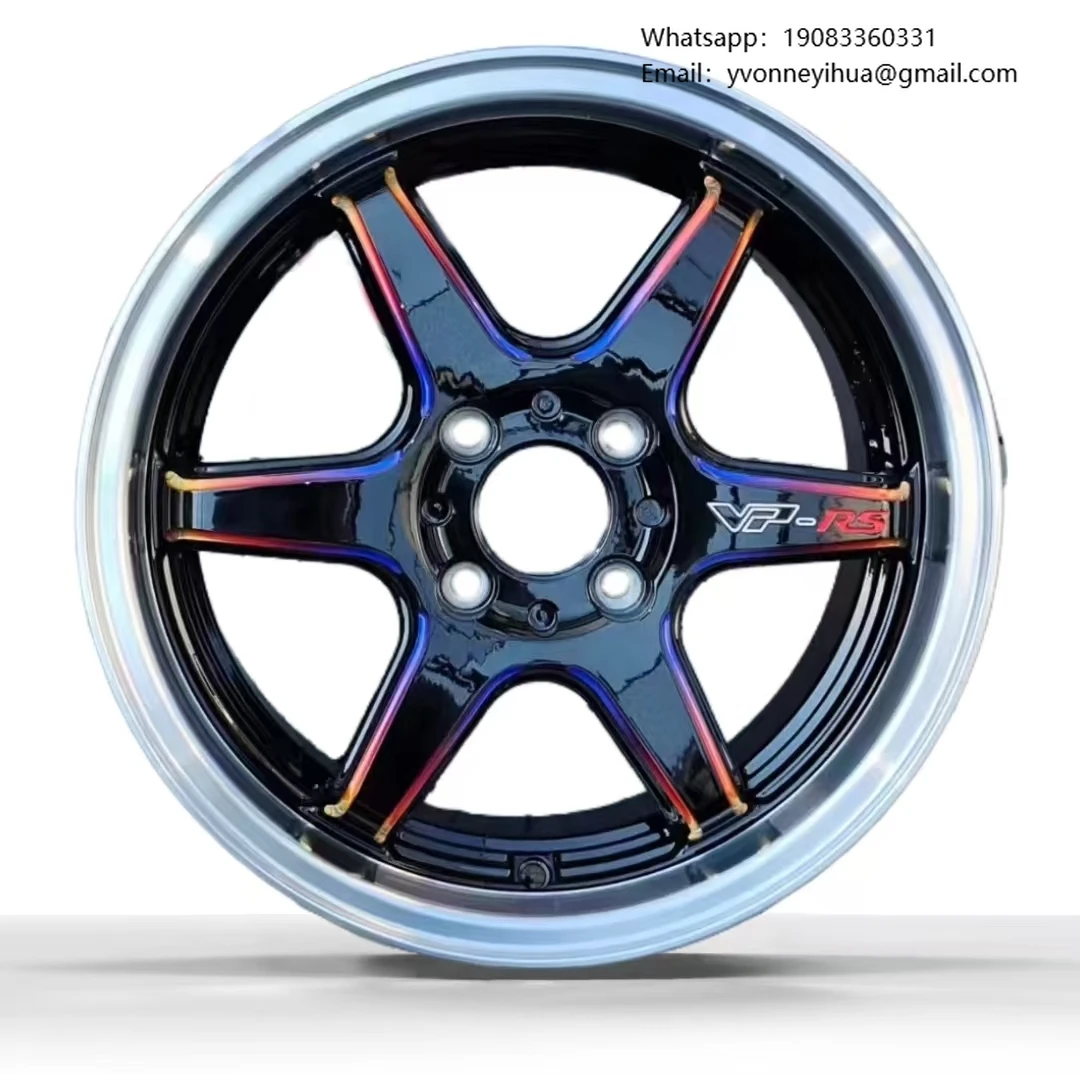 

X-RIMS New Arrival 15x6.5 4x100 Rims Gloss Black With Milling Alloy Wheels