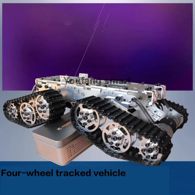 New Robot Tank Chassis Shock Absorption Caterpillar Crawler Car with DC Motor Overcoming Obstacles Drift Car DIY STEM Toy Parts - Image 4