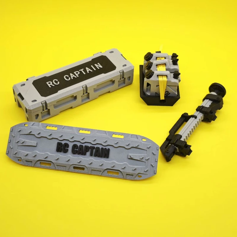 จําลองพลาสติกกระเป๋าเดินทางกล่องเครื่องมือตกแต่งสําหรับ 1/10 RC Crawler รถ TRX4 SCX10 RC4WD D90 TRX6 ถัง 300 Wrangler