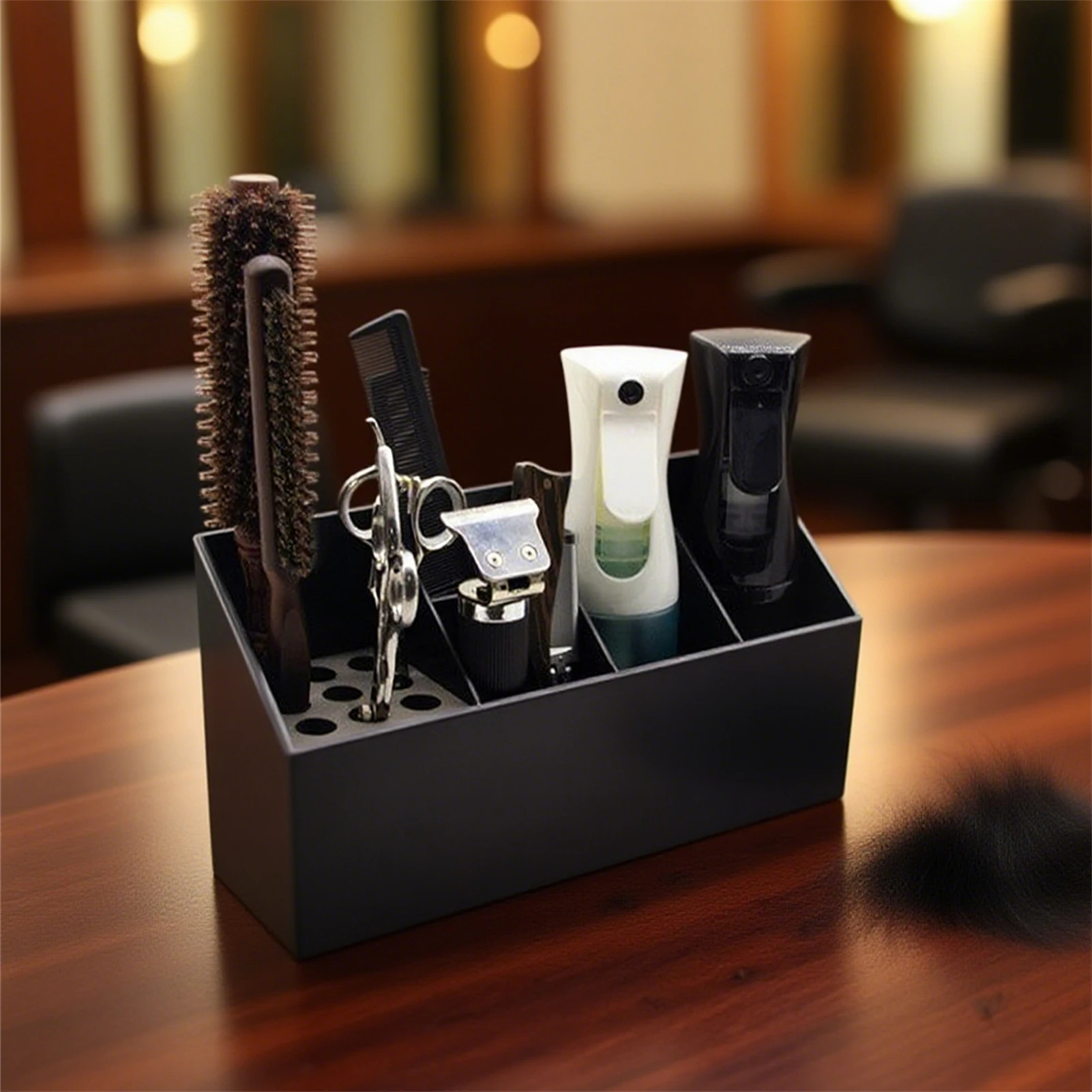 Support de rasoir multi-grilles, grande capacité, organisateur de bureau, étagère pour tondeuse à cheveux, rasoir, ciseaux, rangement d'outils de coiffure