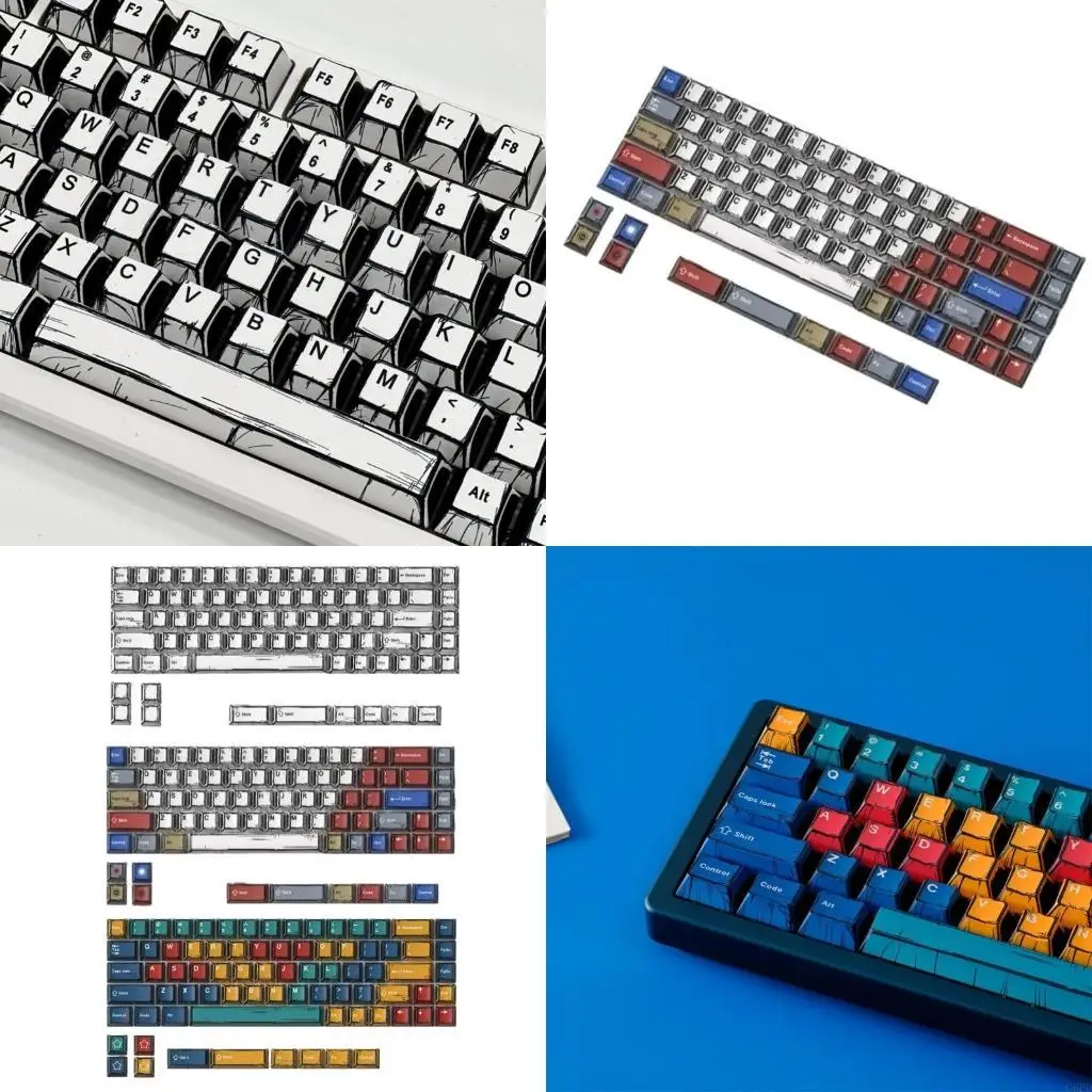 

G6DD Palette Mixed Lights BOWs Dye Sublimations Keyboards Keycaps 78Pcs Original Profile Keycaps Cover for 60% 61 64 68