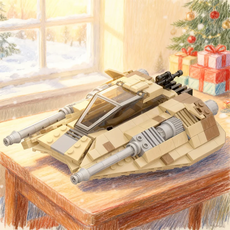 458pcs MOC Star Battle T Sandspeeder Model Building Toy Blocks Construction Assemble Christmas Gifts DIY Education Creative Idea