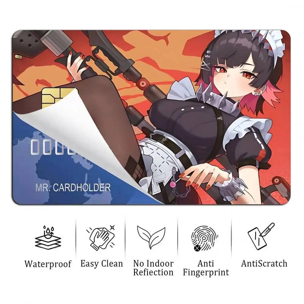 Shark Girl Ellen Joe Zenless  Card Stickers for Bank Access Protective Waterproof Film Cover Sticker Gift