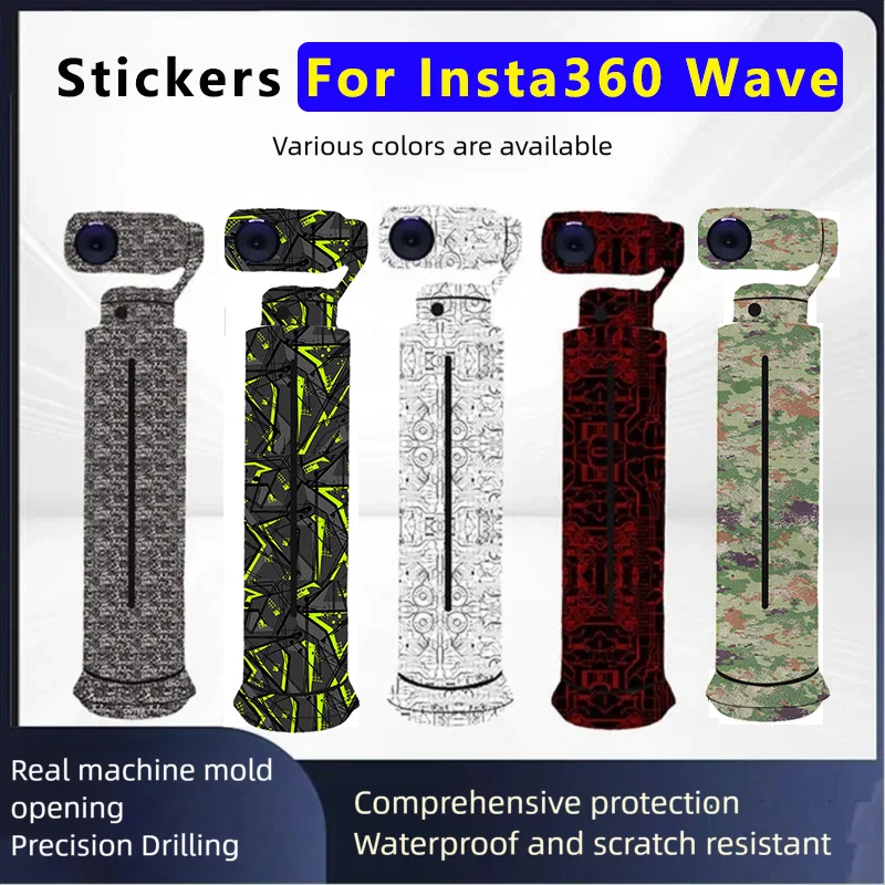 For Insta360 Wave Microphone Stickers Protective Film For INSTA 360 WAVE Anti-Scratch Decals All-round Coverage Skin Accessories