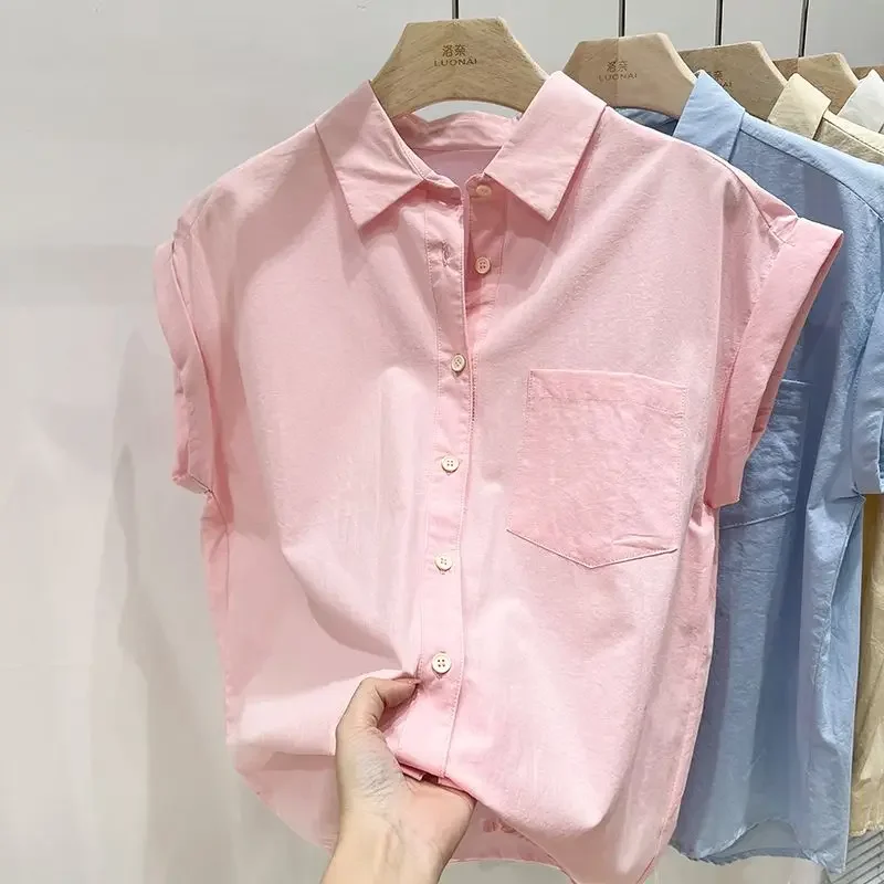 Nueva camisa de manga corta para mujer de moda de estilo francés
