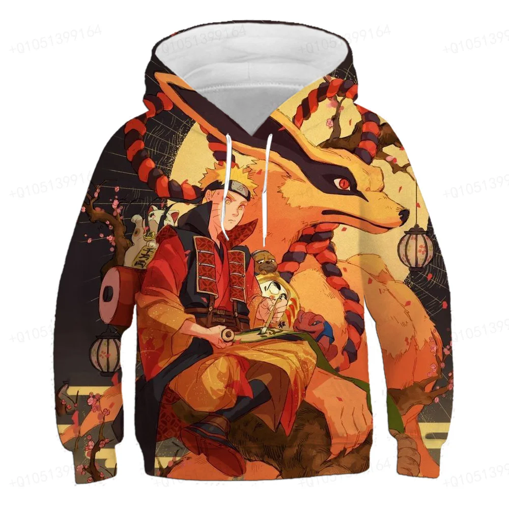 Naruto Kyuubi Boys Girls Hoodie Pain Men's Hoodie 3D Print Fashion Pullover Akatsuki Men's Hoodie Oversized New Men's Clothing