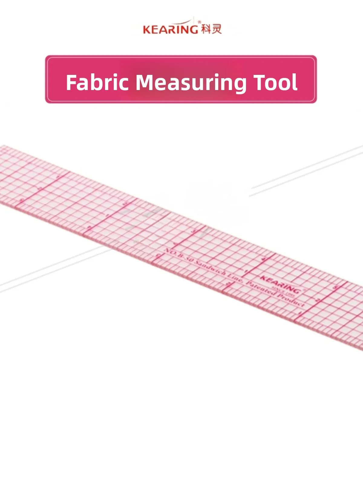 Cinta Métrica Keling B50 de 16 Pulgadas, Multifuncional, Diseño Personalizado, Regla de Medición Recta, Herramienta para Confección y Sastrería