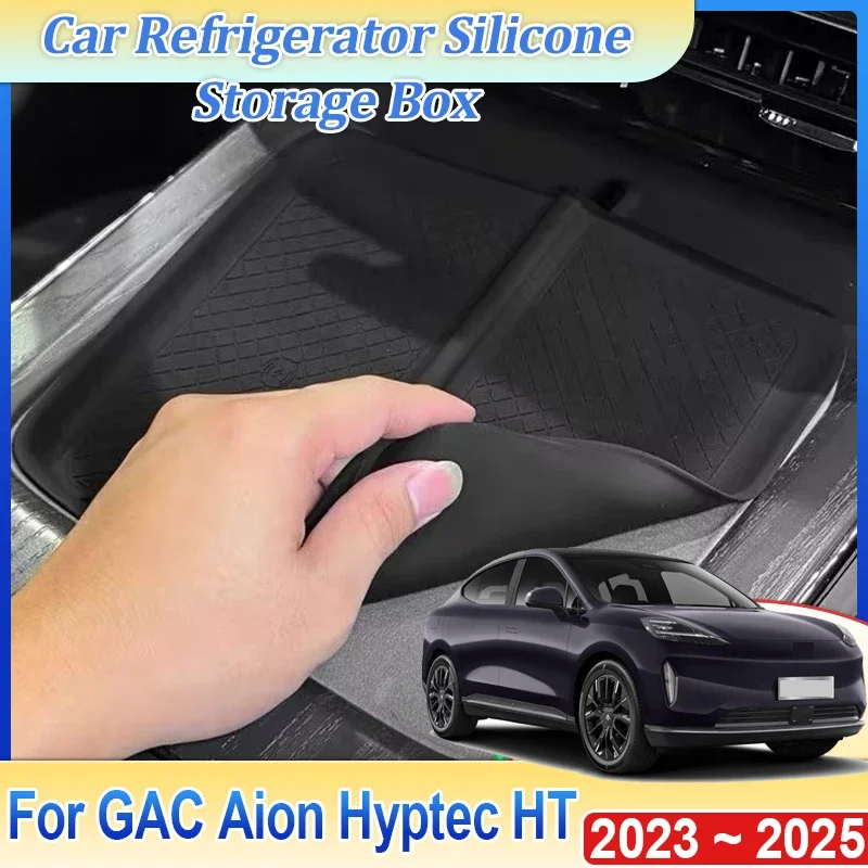 Silicone Wireless Charging Pad For GAC Aion Hyptec HT 2023~2025 Charger Protect Cover Wireless Charging Car Central Control Mat