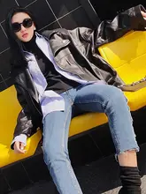 Women’s Faux Leather Motorcycle Jacket #4