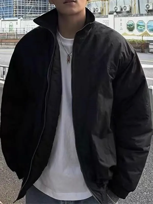 

Loose Fit Men's Cotton Jaet American Sle Tee-Proof Workwear Baseball Flight Cotton Coat Autumn Winter Outerwear