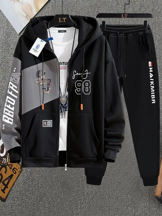 

Мужская толстовка на молнии с капюшоном, повседневный свободный кардиган для подростков, осенний сезон, полиэстер